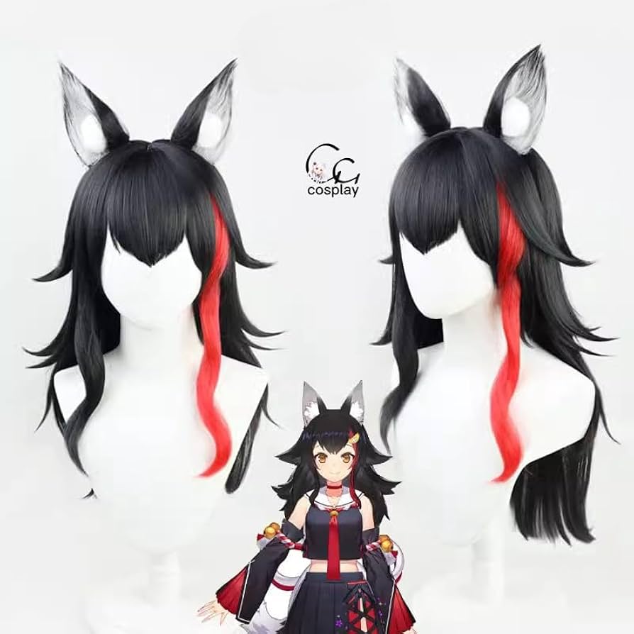 Amazon.co.jp: GGcosplay☆ VTuber 大神ミオ コスプレウィッグ